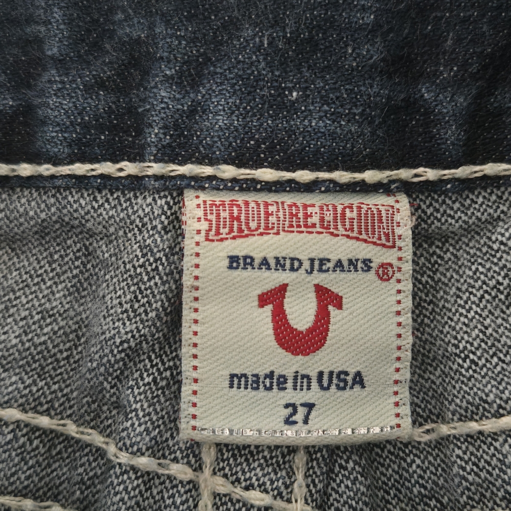 True Religion Y2K Grail Dark Wash Low Rise Denim Capri Pants Size 27 - Picture 7 of 13